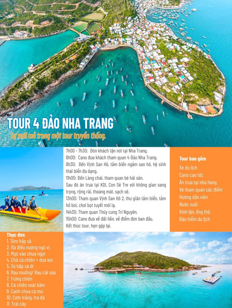 Tour 4 đảo Nha Trang