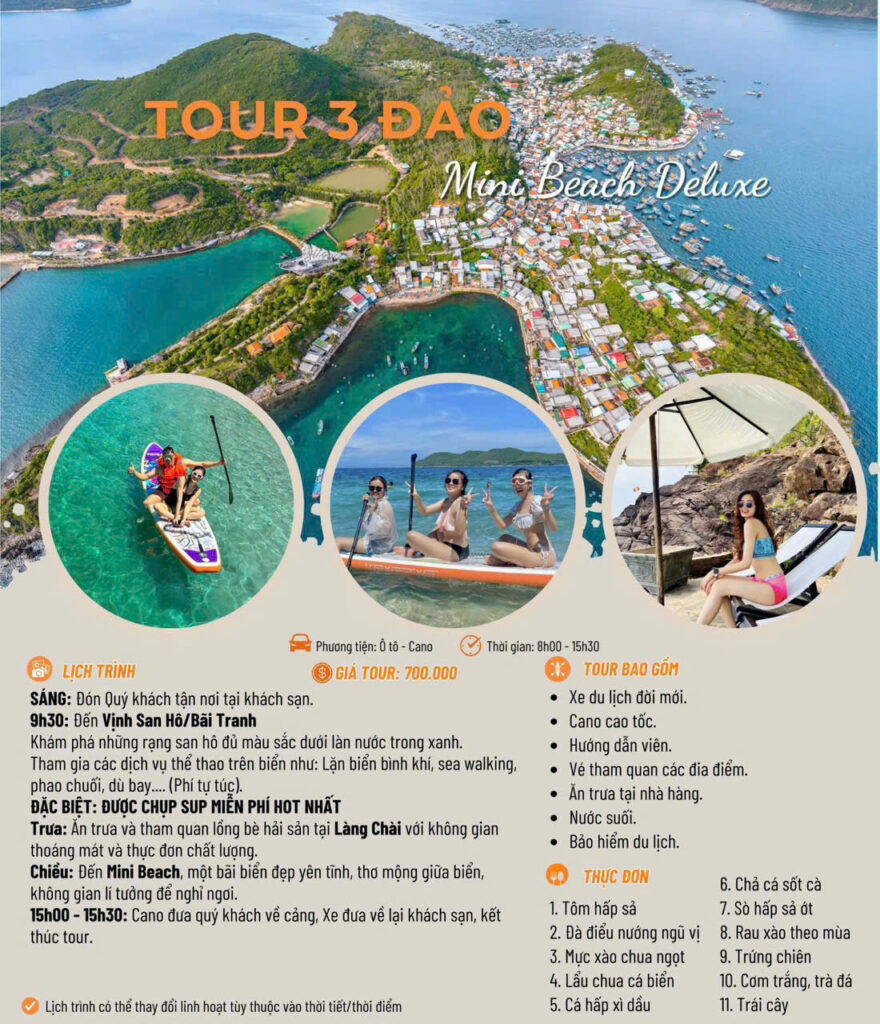 Tour Mini Beach Deluxe 1 ngày 1 Tour Mini Beach Deluxe